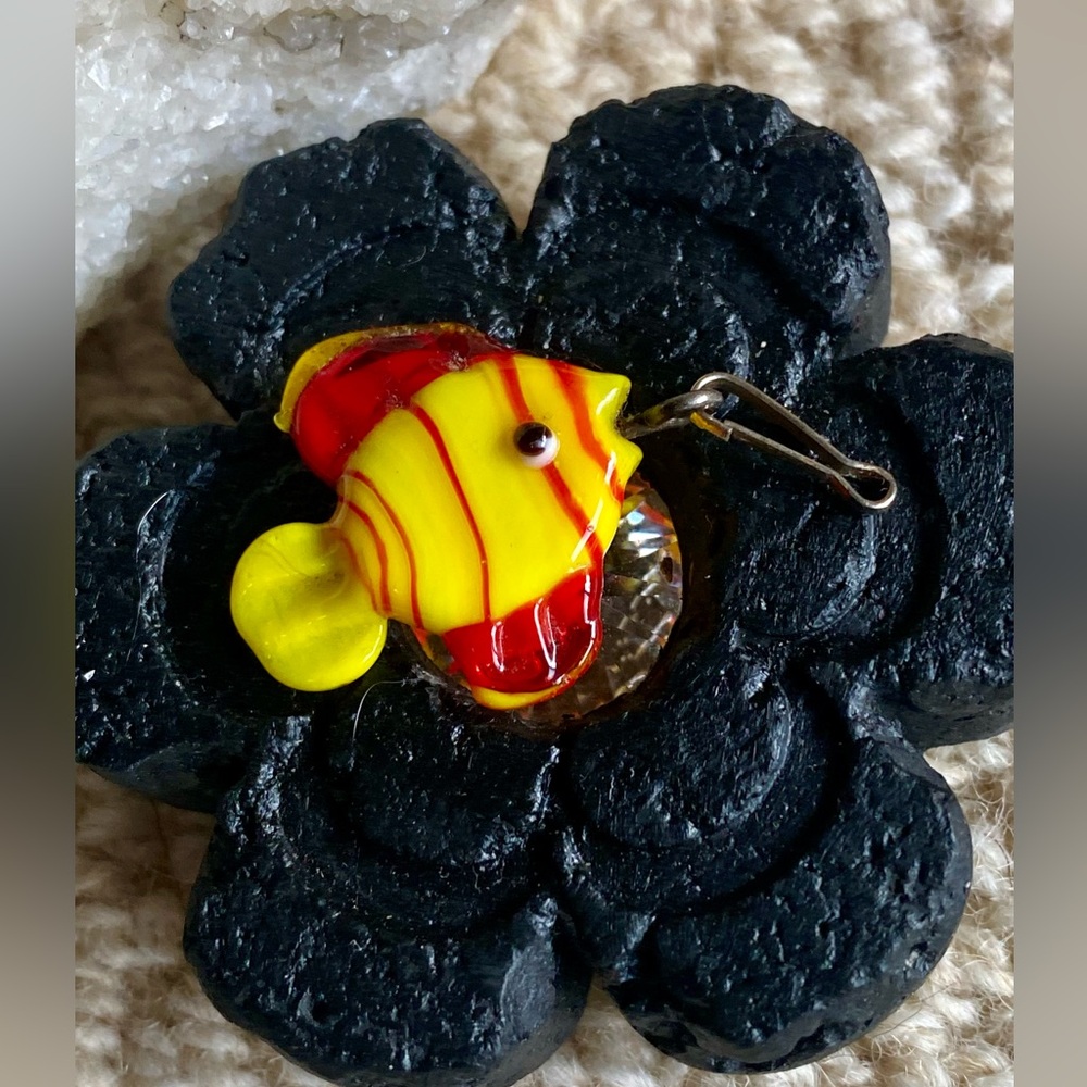 🐠Handmade Venice Italy blown glass pendant🐠